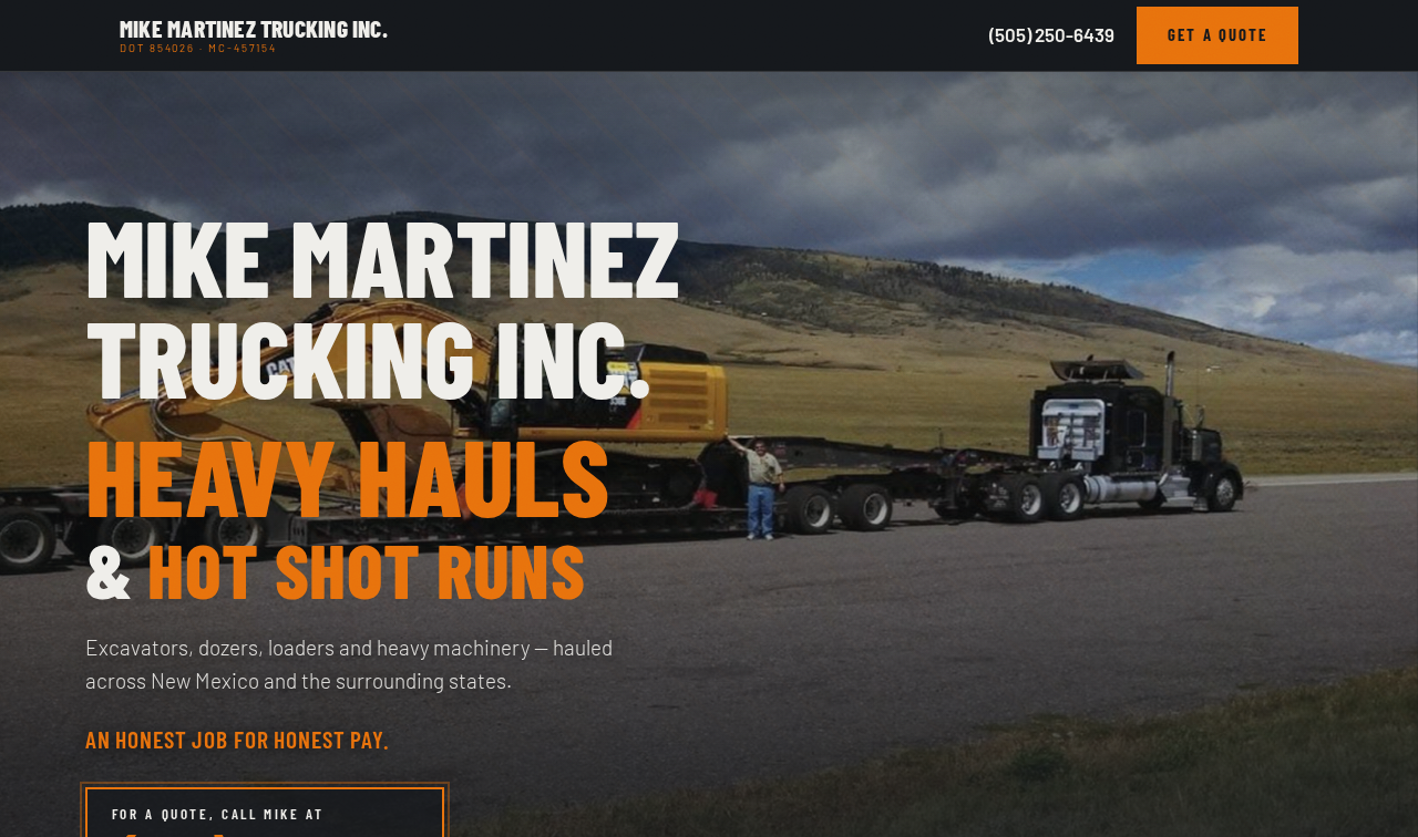Heavy Haul Heroes website hero